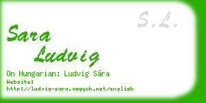 sara ludvig business card
