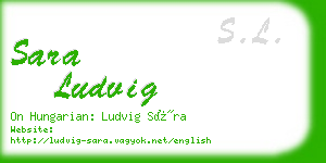 sara ludvig business card